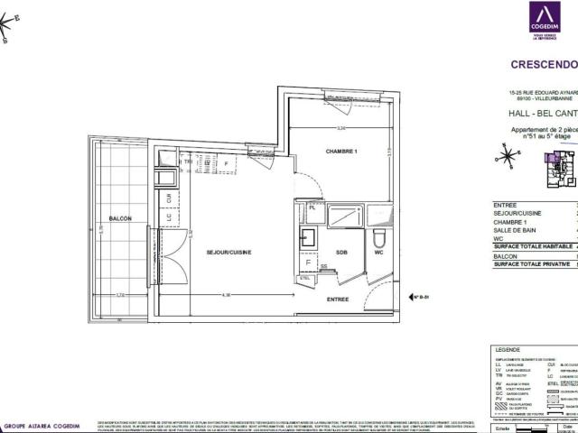 Location Appartement Rue Lafontaine, Villeurbanne