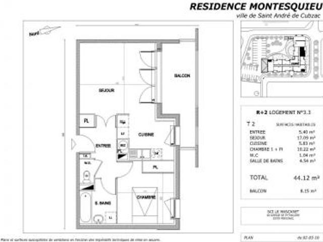 location appartement saint andre de cubzac 2 pièces 44 m2 gironde 33240 582 € / mois