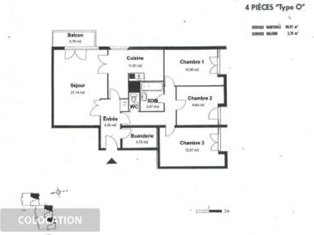 location appartement saint denis 1 pièce 88 m2 seine saint denis 93200 606 € / mois