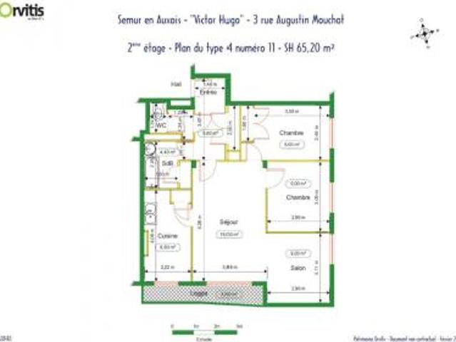 location appartement semur en auxois 4 pièces 65 m2 cote d'or 21140 532 € / mois