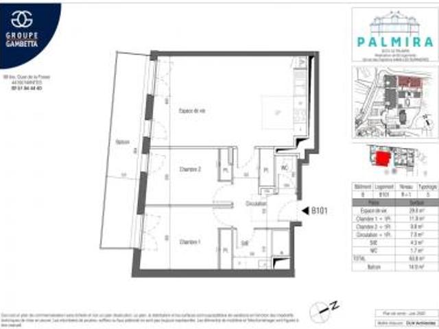 location appartement sorinieres 3 pièces 63 m2 loire atlantique 44840 852 € / mois