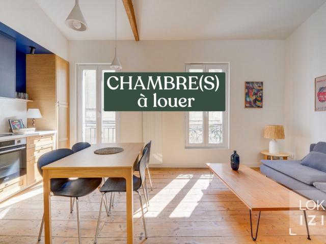 Location chambre meublée 23m² coliving Bordeaux Bastide