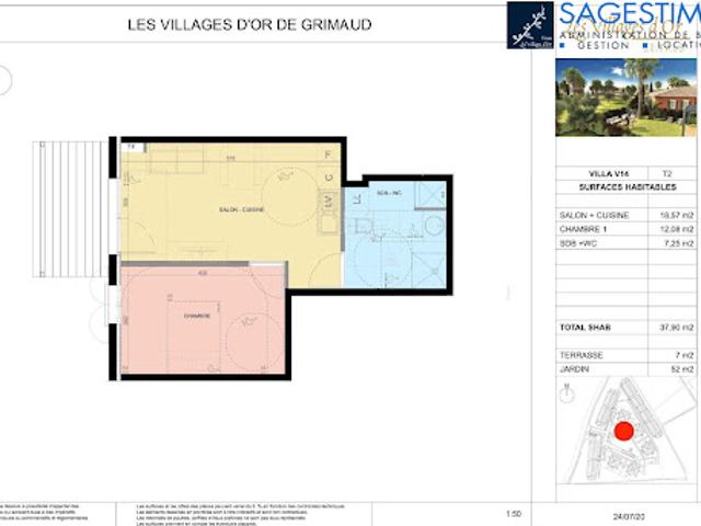 Location Maison 2 pièces 37.9 m2 Grimaud