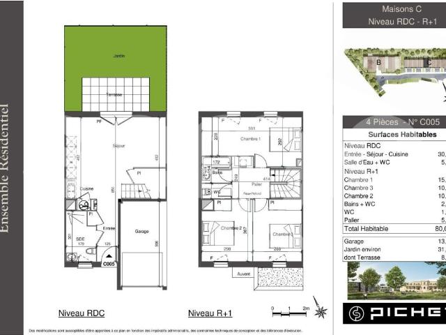 location maison 80 m² leognan 33850