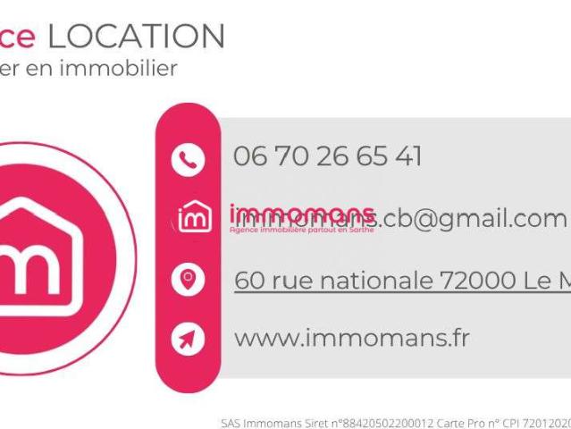 Location maison 8 pièces Neuville sur Sarthe 72