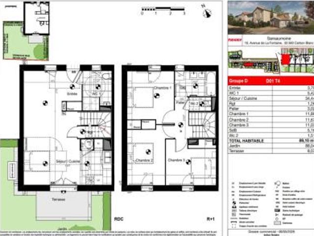 location maison carbon blanc 65 m2 gironde 33560 830 € / mois