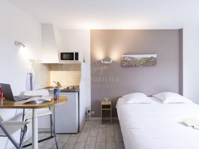 Location studio meublé de 19m²/ lit double proche d’Aix en Pro