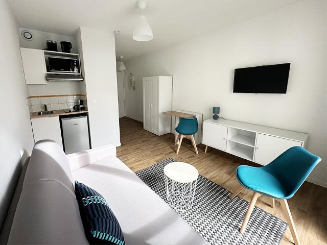Location studio meublé 19m² Rouen Darnétal 76