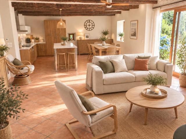 LOCMARIA GRAND CHAMP 56 ❤️ Coup de cœur – Longère rénovée 130 m² avec jardin et vie de plain pied