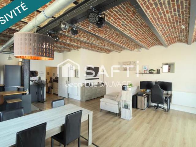 Loft avec cachet 106 m2 2 ch Balcon parking