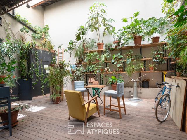 Loft avec jardin d'hiver et patio