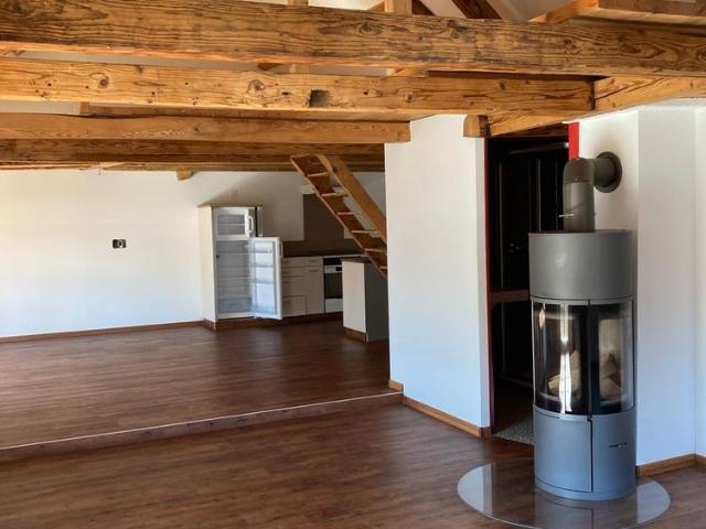 Loft Appartment mit Gallerie, Cheminee Ofen