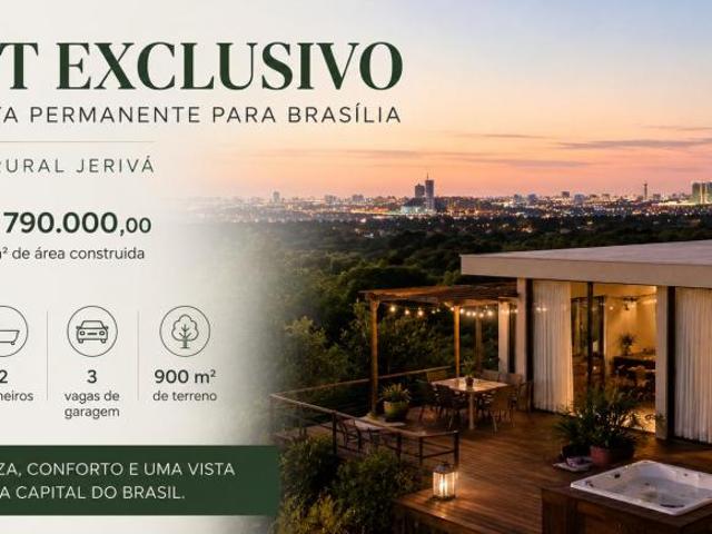 Loft Exclusivo com Vista Permanente para Brasília | 160 m² | Terreno de 900 m² | R$ 790 Mil