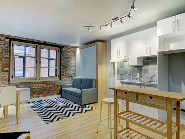 Loft studio entièrement meublé à louer Vieux Québec novembre 2026