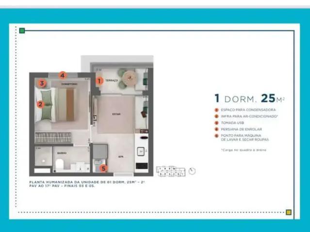Loft para Venda em São Paulo/SP Pinheiros 1 Quartos