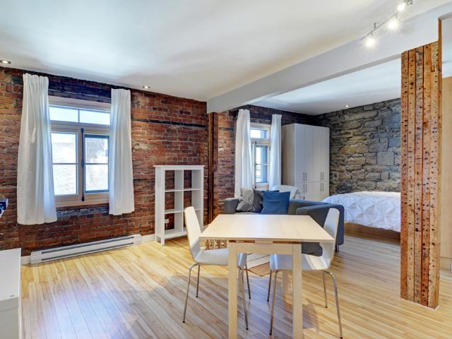 Loft studio entièrement meublé à louer Vieux Québec janvier 2027