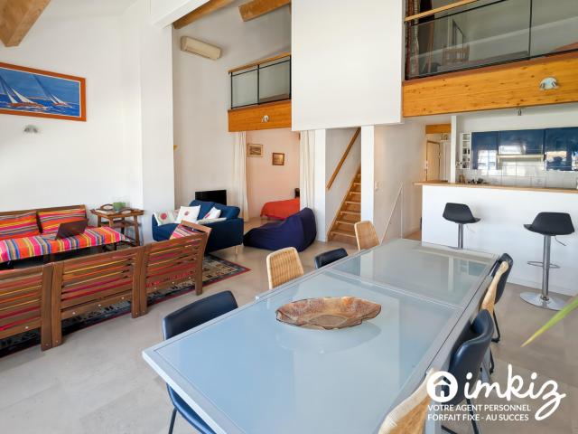 Loft 87m² 2 chambres en mezzanine vue sur canal