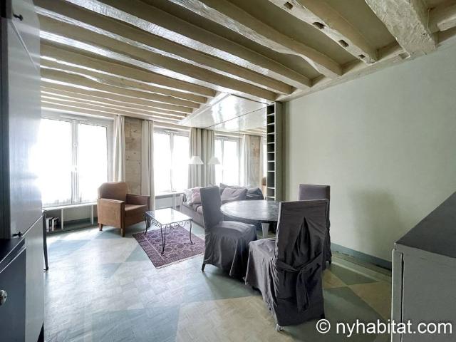 Logement à Paris, Location meublée T3 Sevres Babylone, Tour Eiffel Champ de Mars Hôtel des Invalides PA 3974