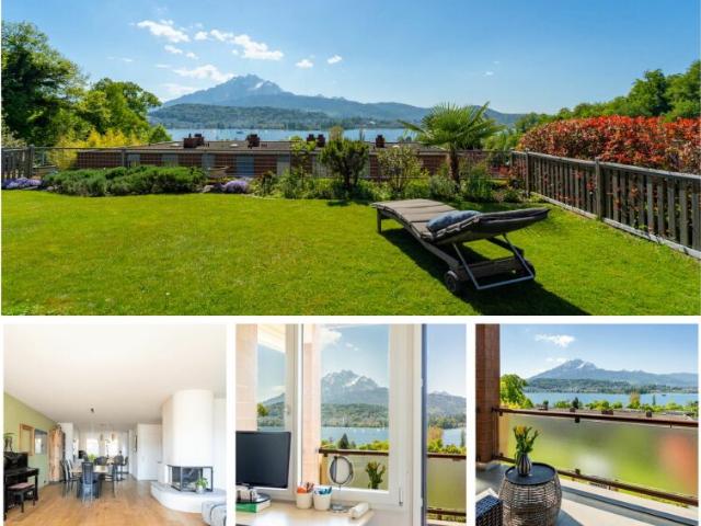 Logenplatz über dem Vierwaldstättersee, elegantes Reihenhaus Juwel in Luzern