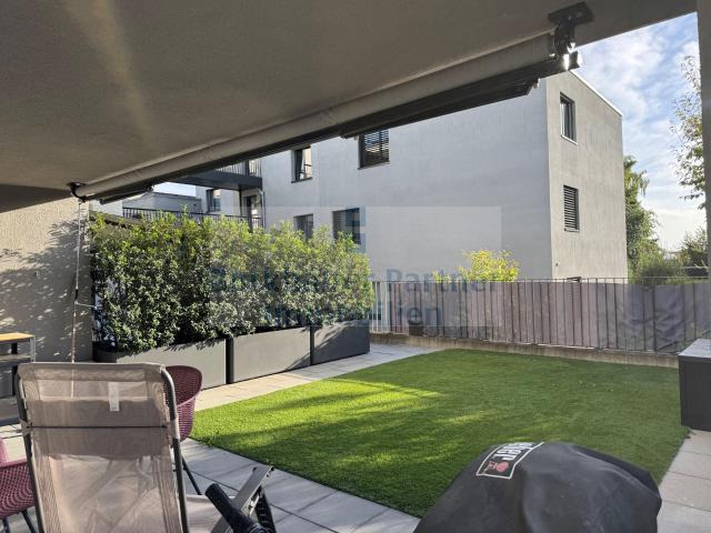 Loggia with a private lawn