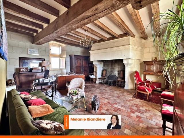 Logis historique classé face à la Loire – À 25 minutes d’Ang. 250m² Saint Mathurin sur Loire