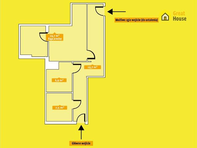 Lokal użytkowy 54 m² w Kielcach prestiżowa lokalizacja