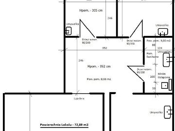 Lokal użytkowy 73 m2 z dużymi witrynami i świetną ekspozycją
