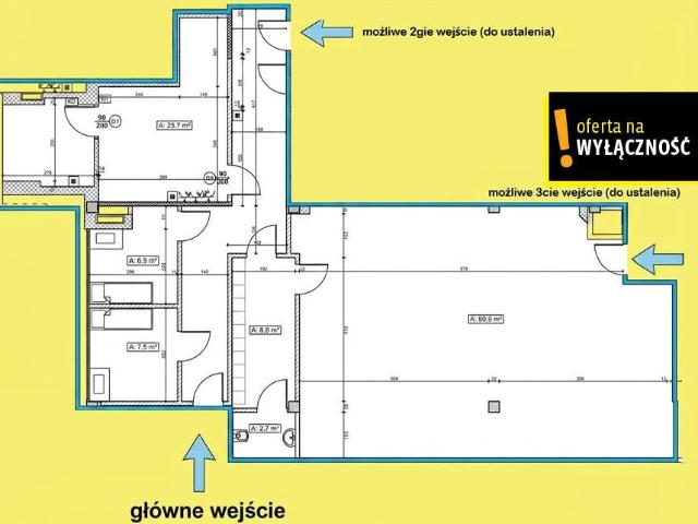 Na wynajem przestronny lokal 146 m² w centrum Kielc