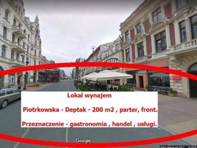 Lokal użytkowy na Piotrkowskiej 200 m2, witryny, front