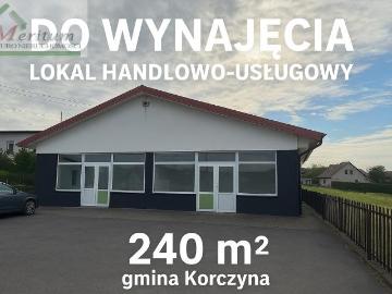 Lokal usługowy 244 m2 z parkingiem, Korczyna