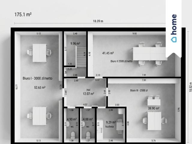 Lokal biurowy 39,9 m² z parkingiem w Świeciu polecam!