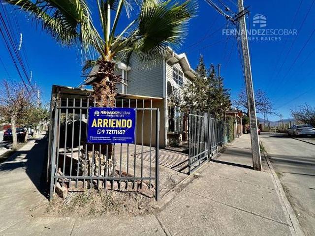 LOS ANDES SE ARRIENDA CASA ESQUINA 2D 2B EL ENCUENTRO