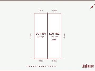 Lot 101 Available | Lot 102 Sold