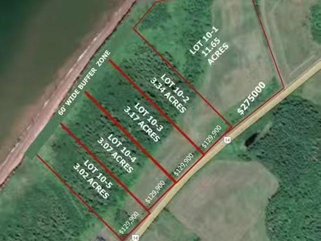 Lot 10 4 Route 14, Campbellton, PE, C0B 1E0 vacant land for.