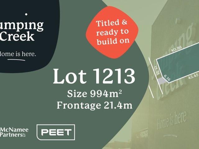 Lot 1213 Prestige Living at the Cul de Sac's End