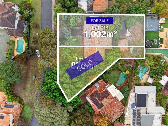 Lot 714: 1,002 sqm FOR SALE. Lot 689: 870sqm UNDER OFFER