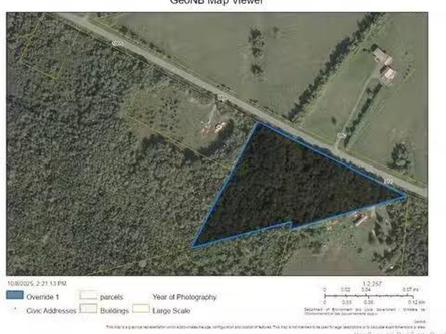 Lot Hodgdon Rd, Mapledale, NB, E7M 4R2 vacant land for sale.