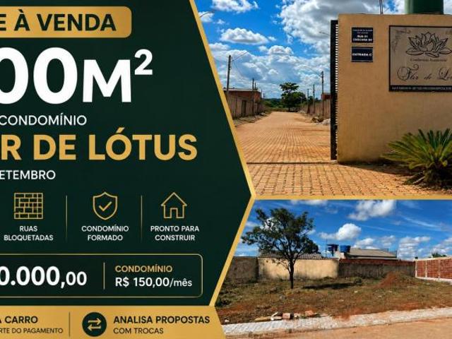 Lote à Venda 400m² na Rua 01 da 26 de Setembro | Condomínio Flor de Lótus | Aceita Troca
