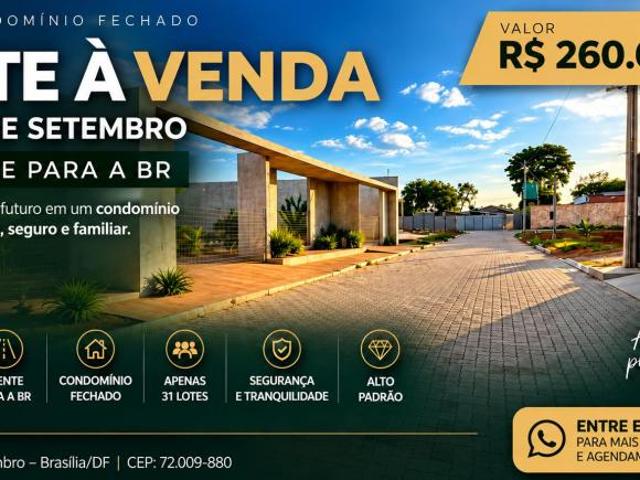 Lote à Venda no 26 de Setembro, 400m², Frente para BR, Condomínio Fechado, Alto Padrão, 31 Lotes