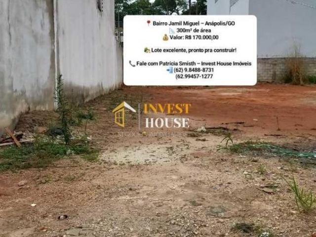 Lote Bairro Setor Sul Jamil Miguel Anápolis/GO