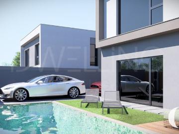 Lote com projeto arquitetura para moradia T4+1 com piscina, na Abóboda