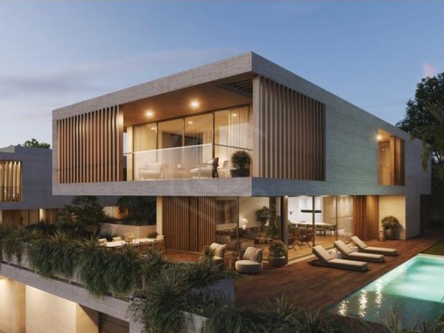 Lote com projeto de arquitetura aprovado para construção de 2 moradias de design contemporâneo com 6 quartos cada, ou com adaptações moradia única com piscina e jardim no Restelo, a zona residencial de maior prestígio e exclusividade de Lisboa