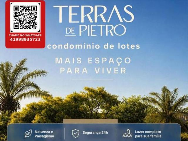 Lotes em condomínio a venda No Guatupê, S.Jose dos Pinhais, Lançamento Terras de Pietro