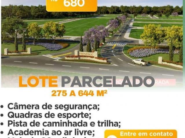 Lotes em Goiânia a partir de R$ 680,00/mês Provence Condomínio Aberto
