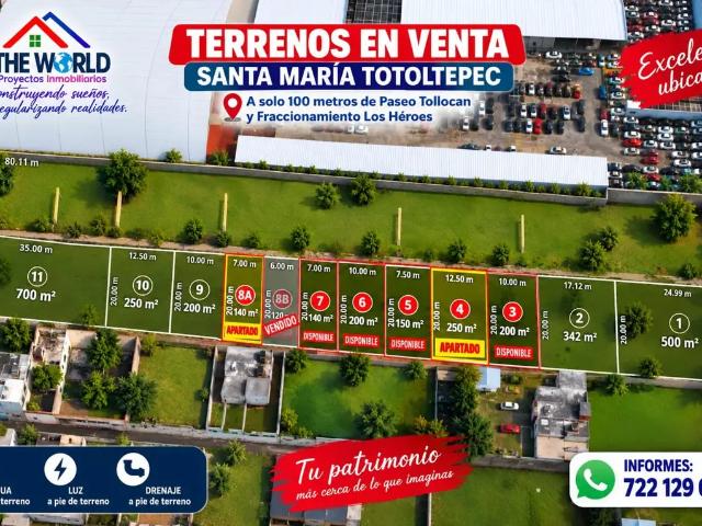 Lotes en venta en Santa María Totoltepec