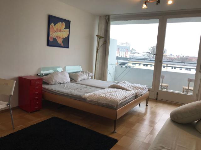 Lovely 1 room apartment 7 OG with balcony at Munich Petuelpark, Munchen Amsterdam Apartments for Rent
