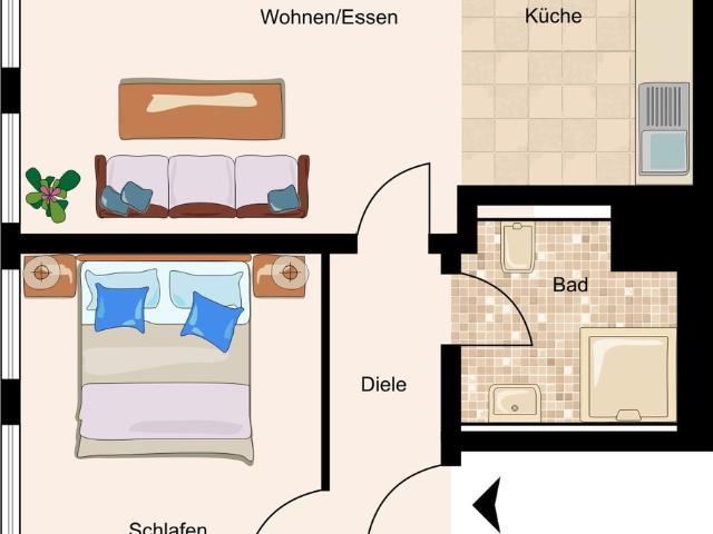 Lovingly furnished flat in a well maintained 9 unit building in Aachen Haaren, Aachen Amsterdam Apartments for Rent