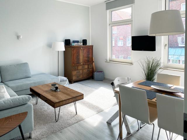 Lovingly furnished temporary flat with workspace, centrally located in the centre of Juist, close to the beach