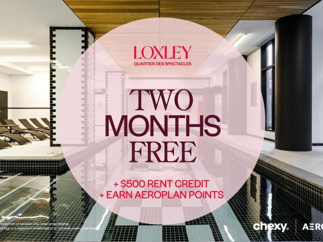 Loxley Quartier des Spectacles Monet Apartment for Rent