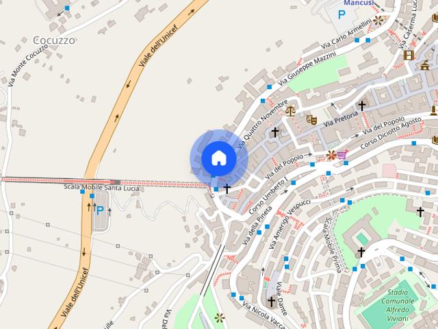 Luminoso appartamento non arredato in via Botte